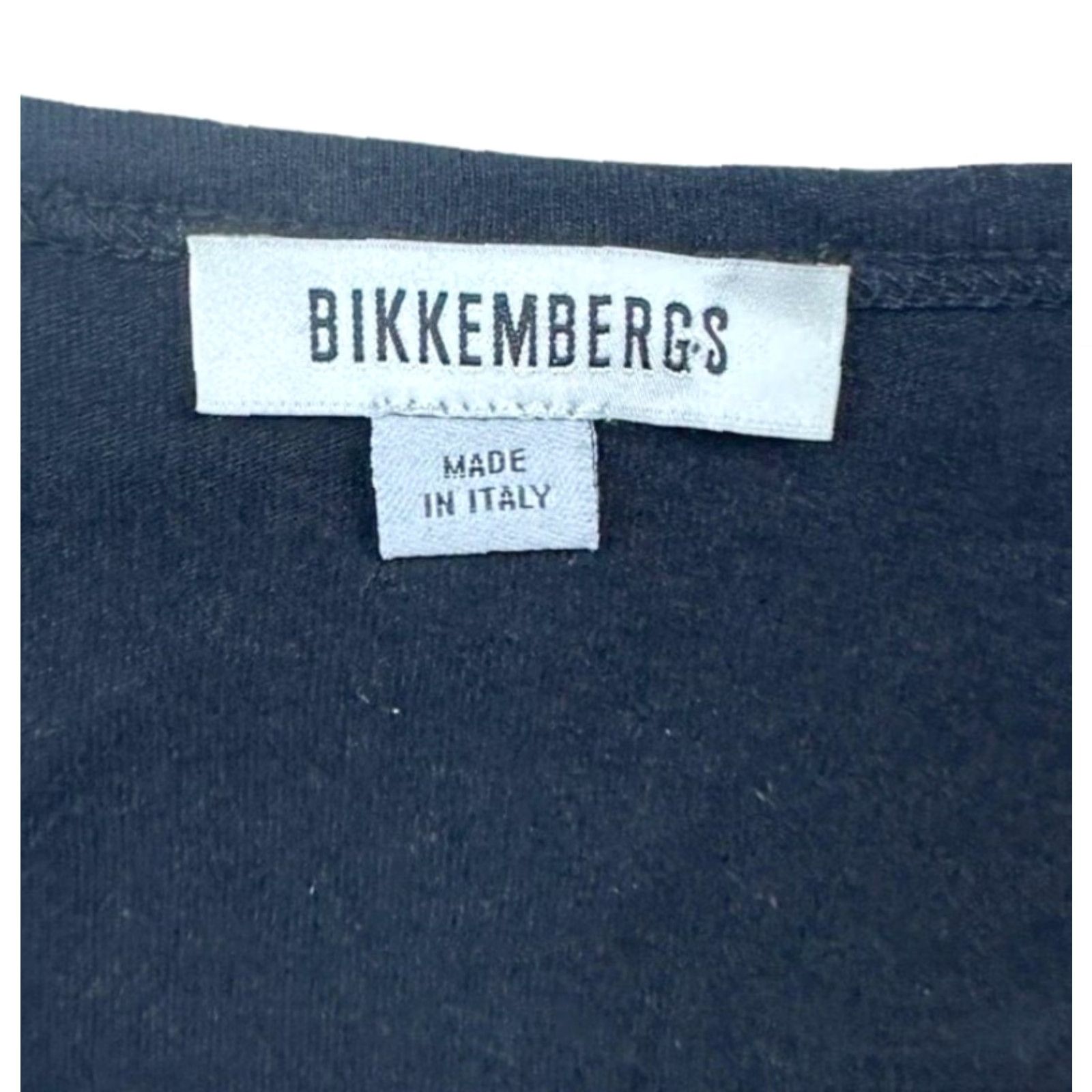 Bikkembergs Shirt Men's Small Black/White Cotton Short Sleeve T-Shirt Italy