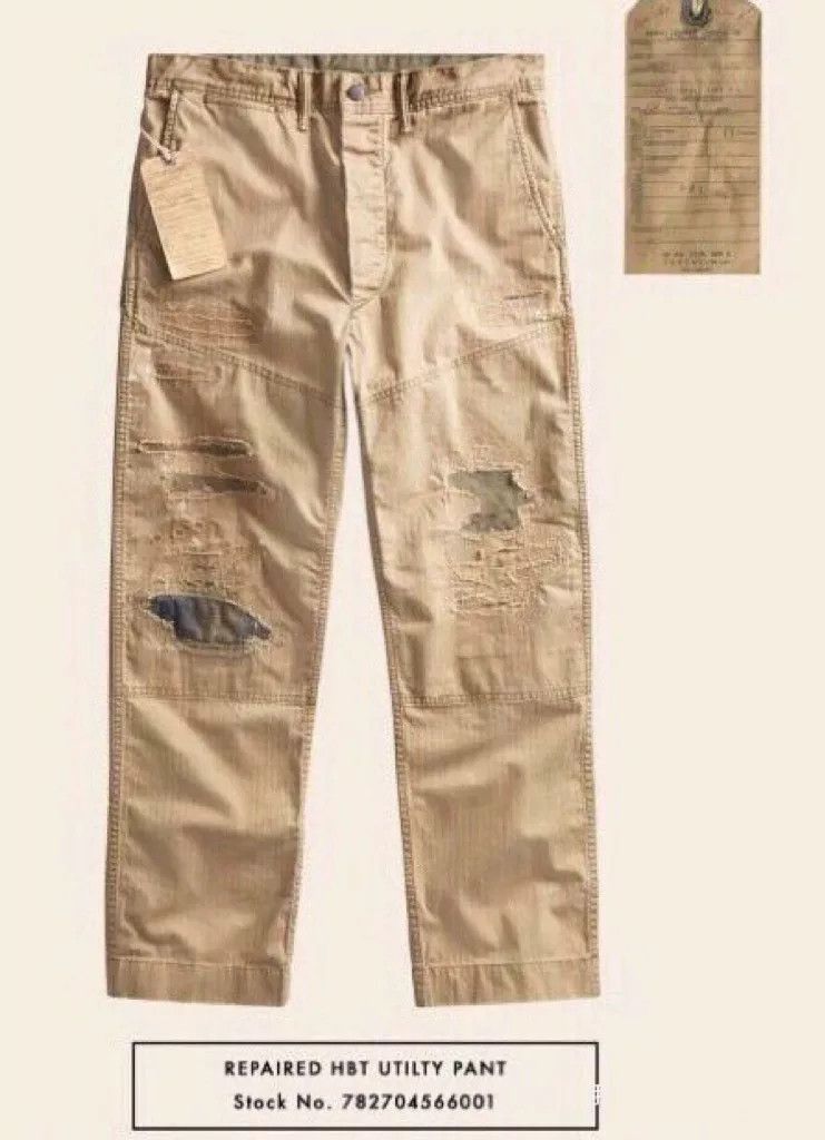 RRL Ralph Lauren Distressed Double RL RRL Cargo Pants Size US 36 / EU 52 - 1 Thumbnail