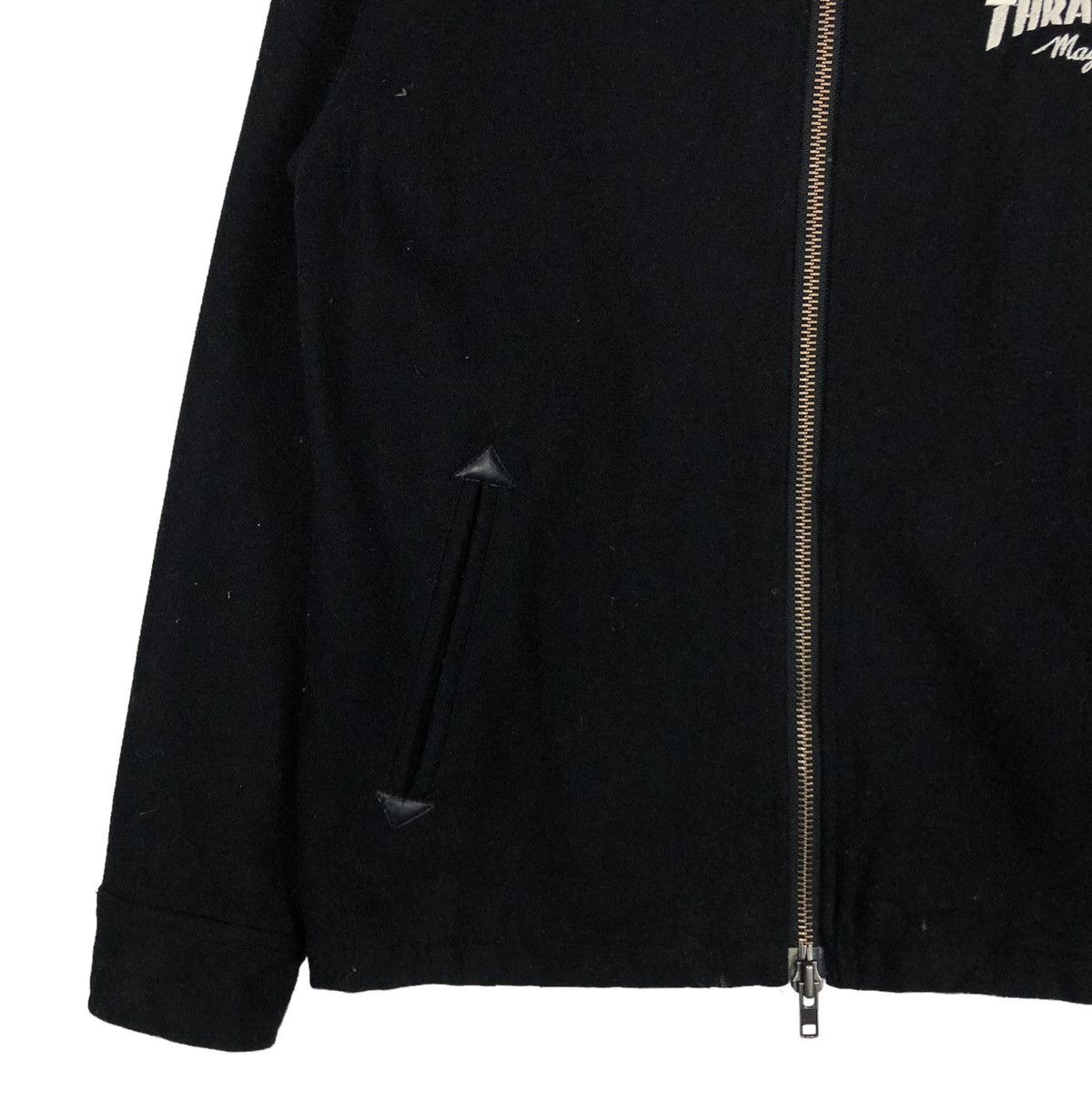Japanese Brand 🔥VINTAGE BIKER JACKET SKATE THRASHER BIG LOGO PUNK DESIGN Size US M / EU 48-50 / 2 - 9 Thumbnail