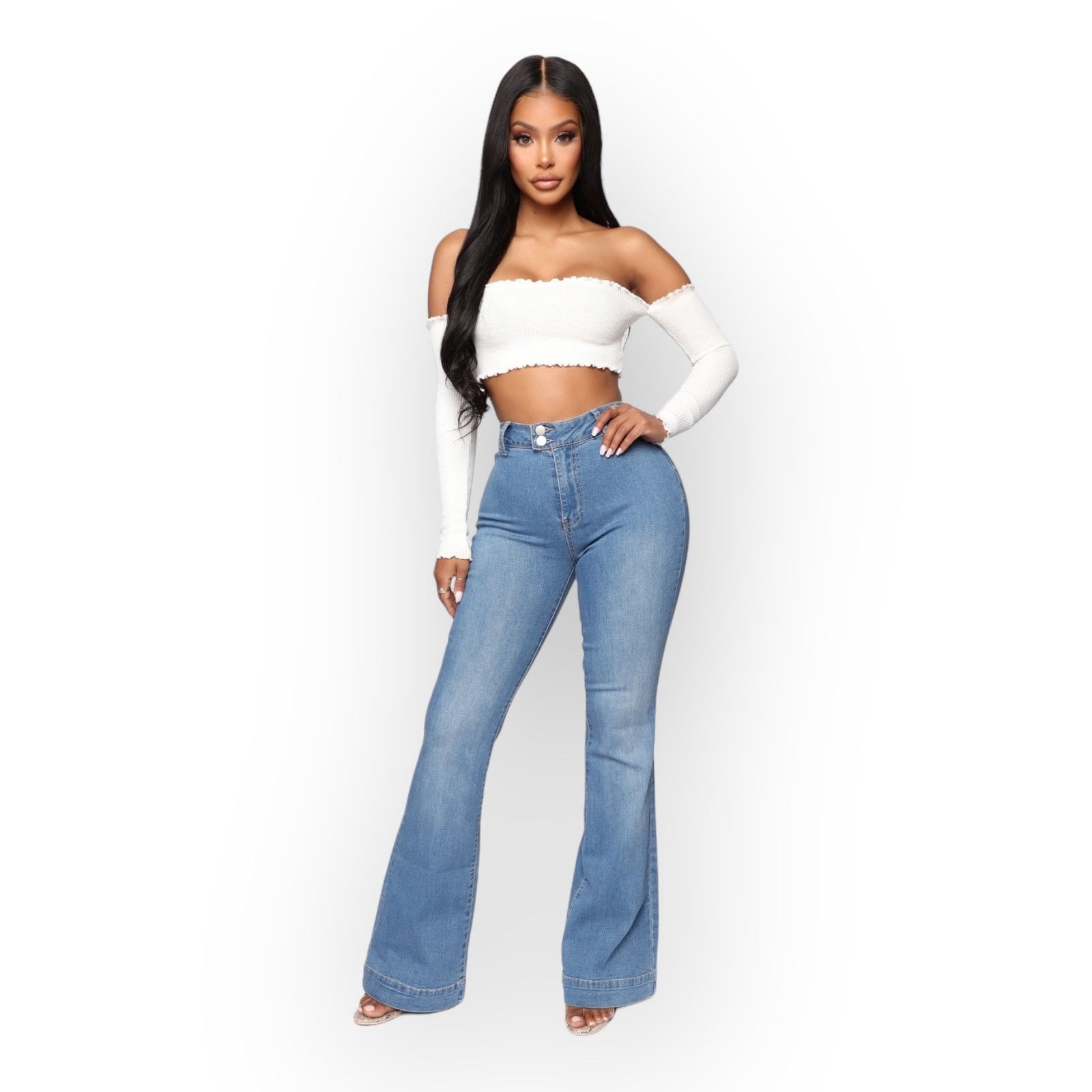 Kohl's Fashion Nova Paige High Rise Flared Jeans Size 29" - 3 Thumbnail