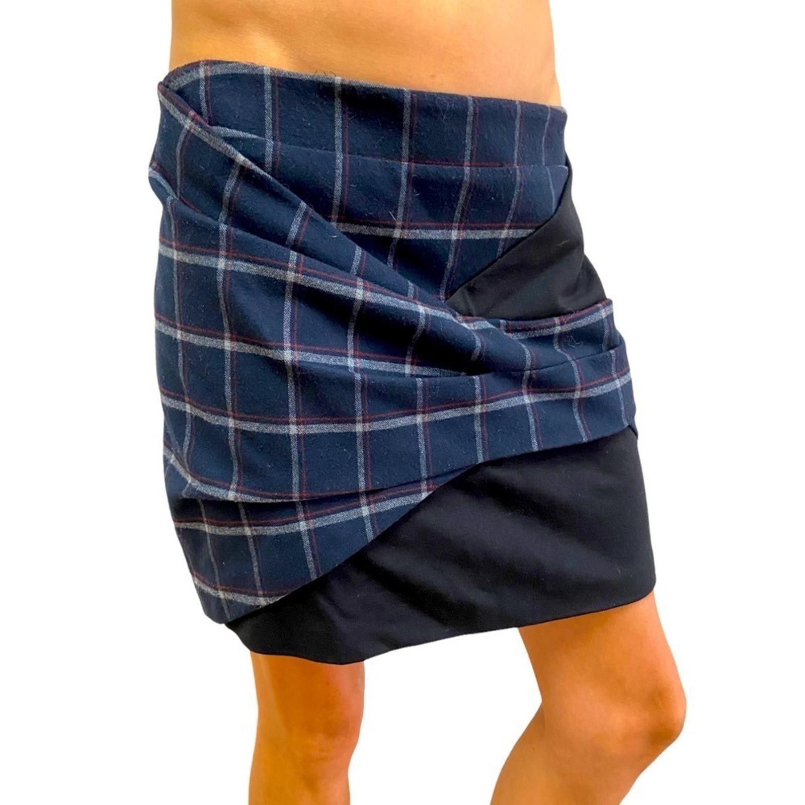 Designer Thakoon Addition 4 Plaid Straight Mini Skirt – Size 27" / US 4 / IT 40 - 1 Thumbnail