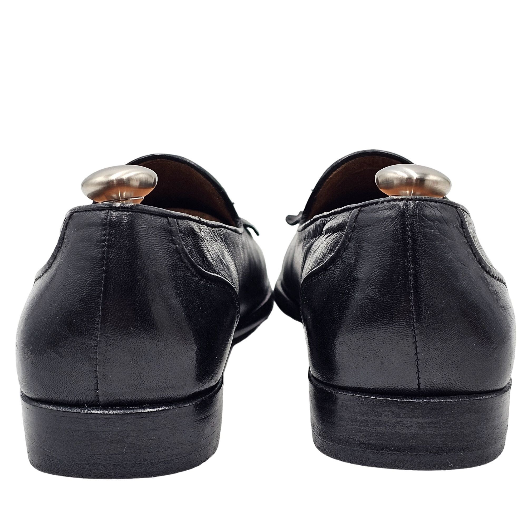 Bragano × Cole Haan Vintage Bragano Italy Dress Shoes Men's 9.5M Black Leather Size US 9.5 / EU 42-43 - 7 Thumbnail