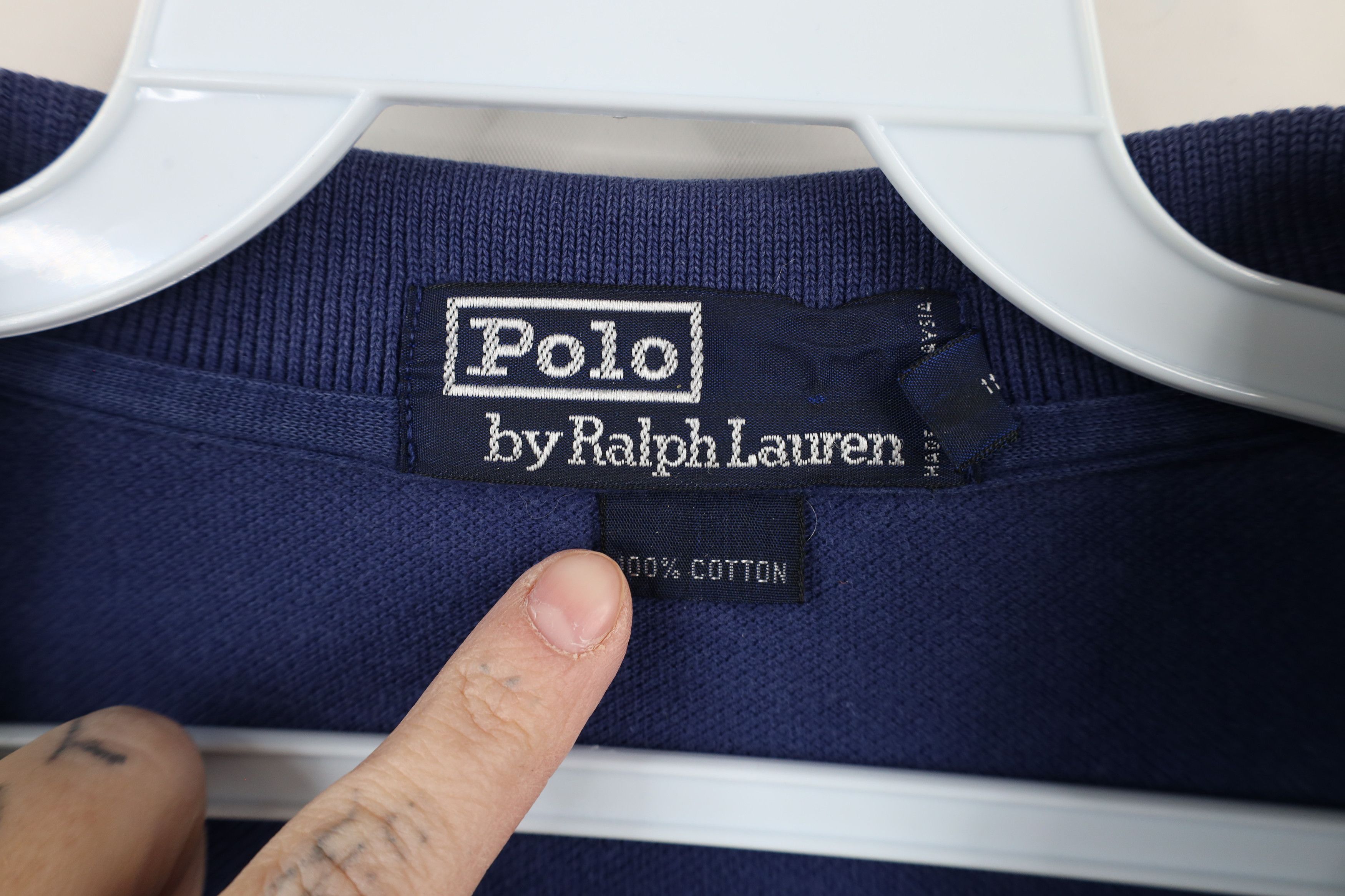 Ralph Lauren × Vintage Vintage 90s Ralph Lauren Cotton Knit Long Sleve Rugby Polo Size US XXL / EU 58 / 5 - 6 Thumbnail