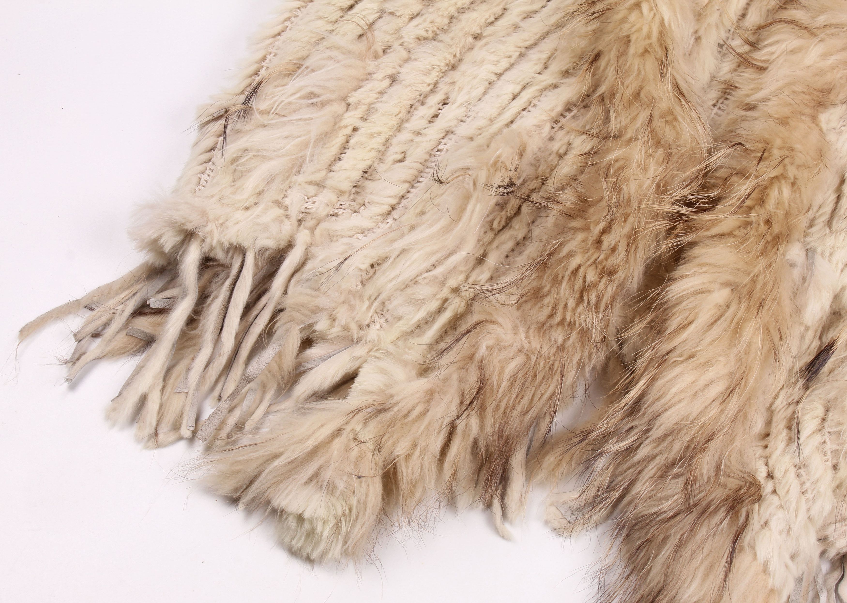 Designer × Vintage Vintage David Moore Y2K Mob Wife Rabbit Racoon Mix Fur Vest Size S / US 4 / IT 40 - 6 Thumbnail