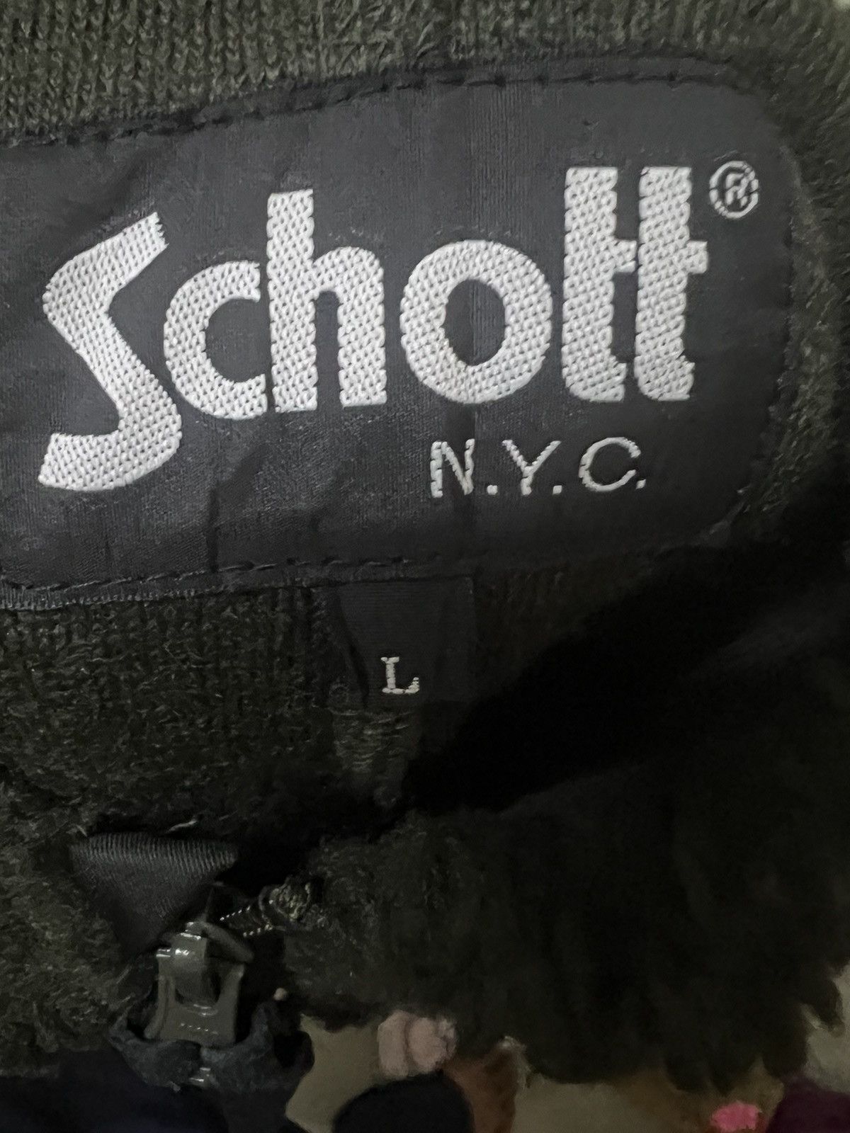 Schott MEN Schott Schott Boa Fleece Full Zip Jacket Hoodie. (GJ32) Size US L / EU 52-54 / 3 - 3 Thumbnail