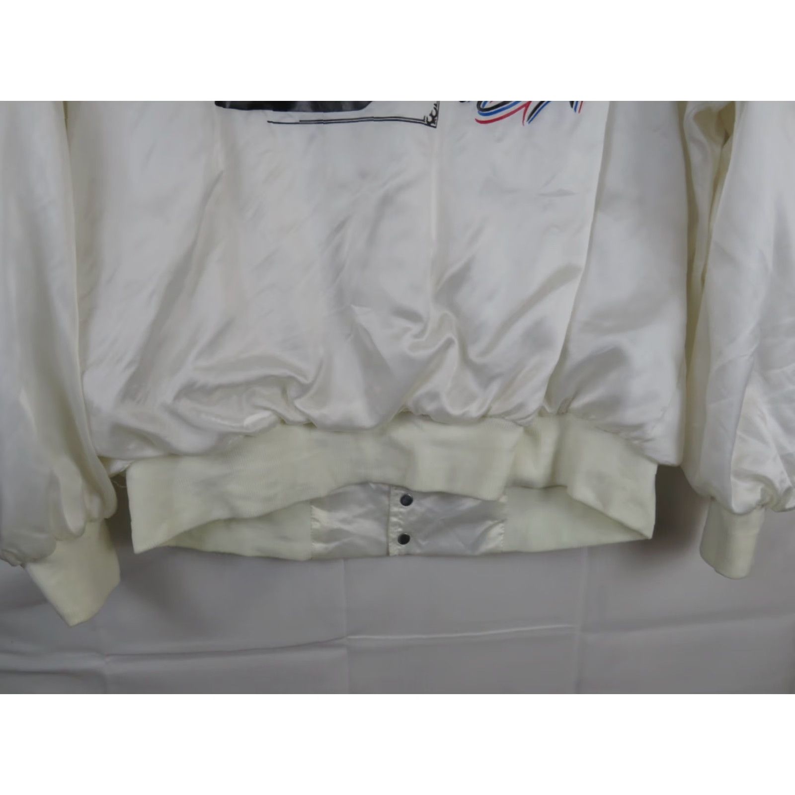 Vintage VINTAGE Sportsprint Jacket Bomber XL USA Men White Satin Lined USA Classic Car Truck Show Theme 90s Size US XL / EU 56 / 4 - 2 Thumbnail