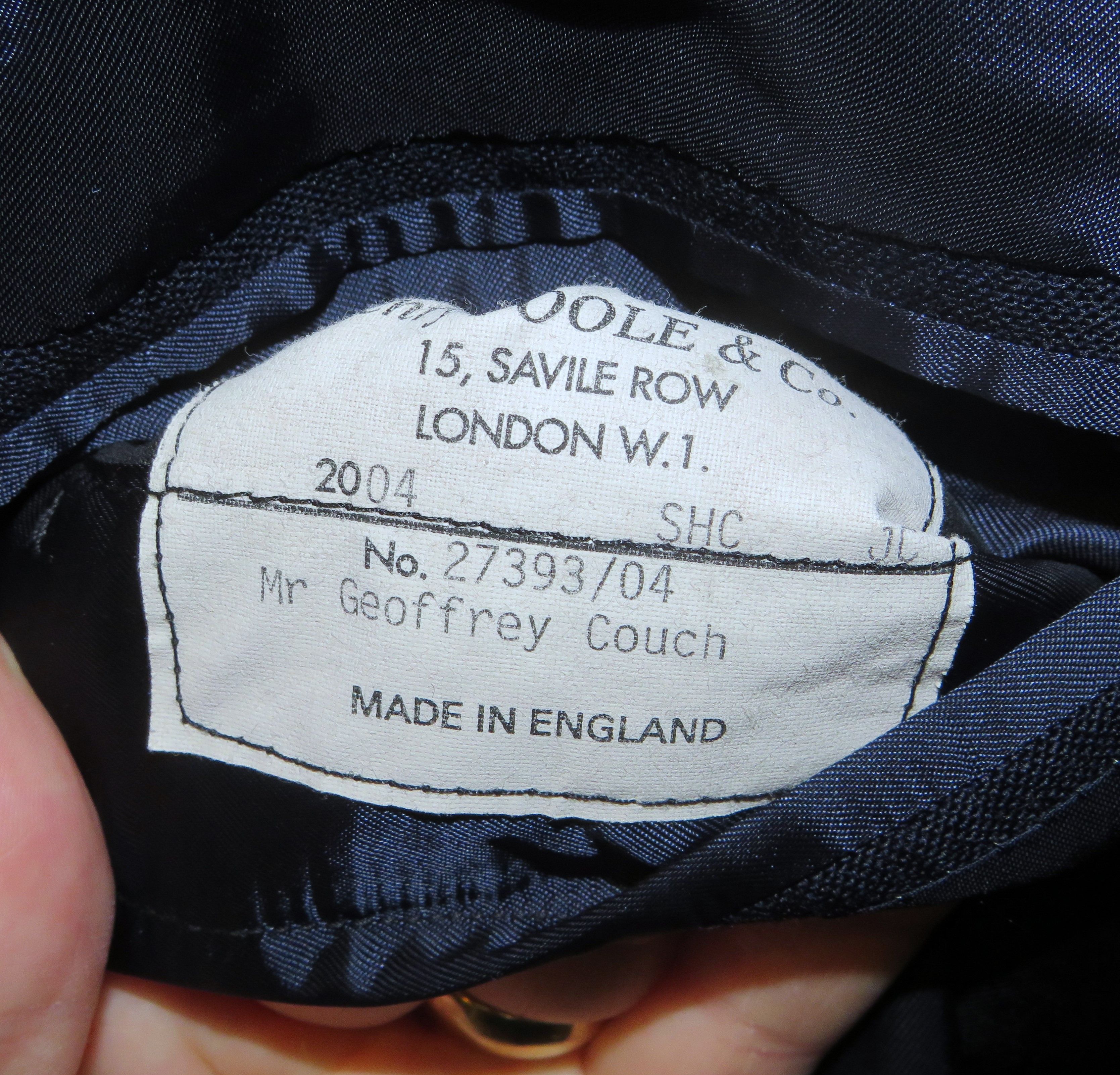 Henry Poole × Savile Row Bespoke Navy Blue Gold Button Blazer 46XL Size 46L - 11 Thumbnail