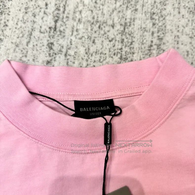 Balenciaga Balenciaga Double b pink short sleeve with big damage Size US XL / EU 56 / 4 - 2 Thumbnail