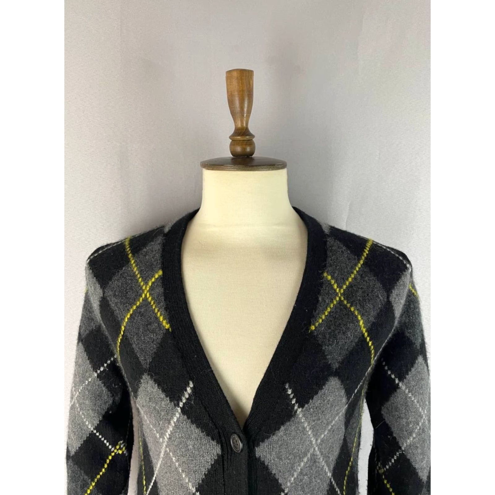Polo Ralph Lauren Polo Ralph Lauren Cardigan Mens Wool Black & Gray V-Neck Long Sleeve Size S Sweater Size US S / EU 44-46 / 1 - 5 Thumbnail