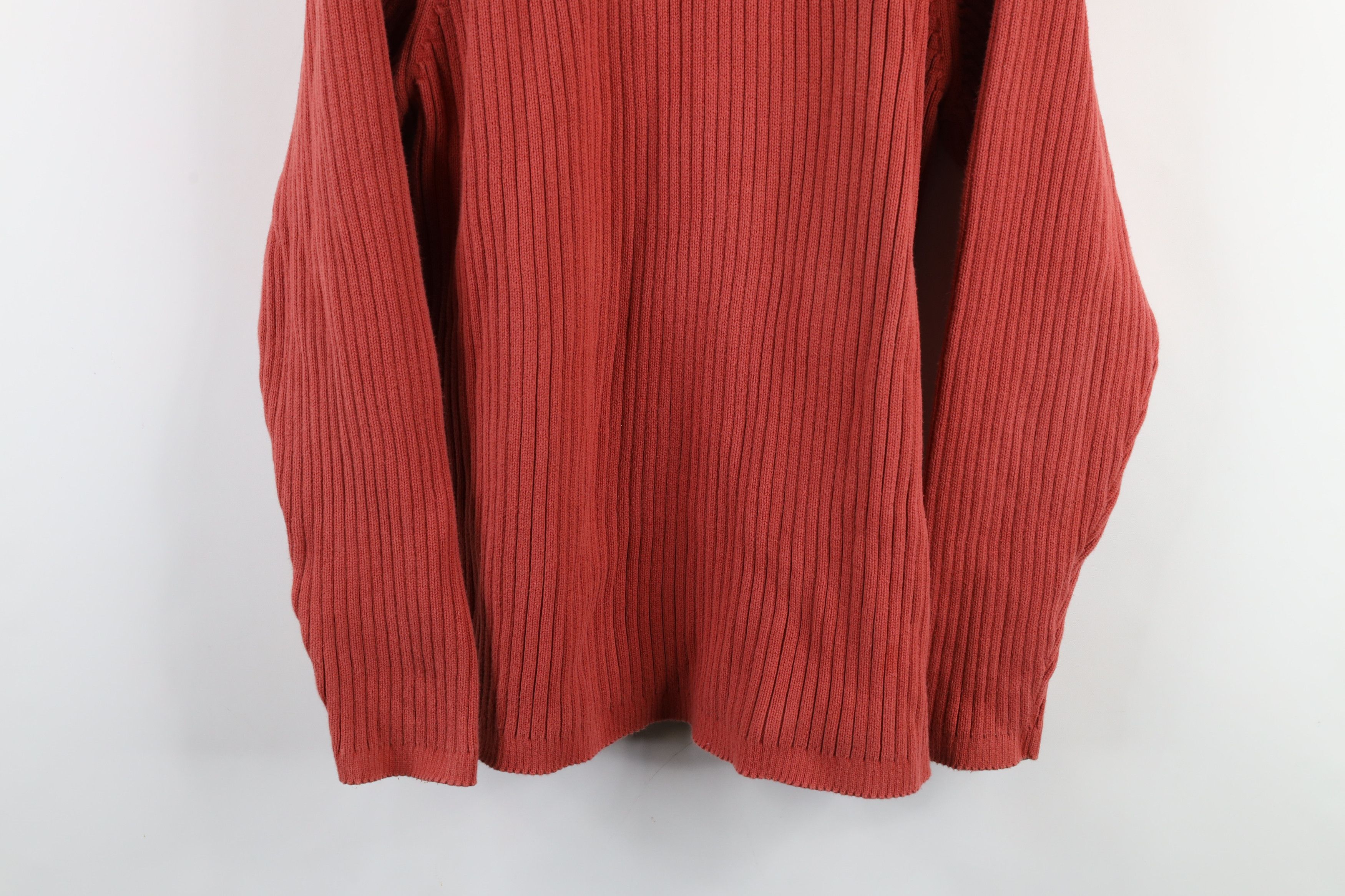 Timberland × Vintage Vintage 90s Y2K Timberland Chunky Ribbed Knit Sweater Red Size US M / EU 48-50 / 2 - 3 Thumbnail