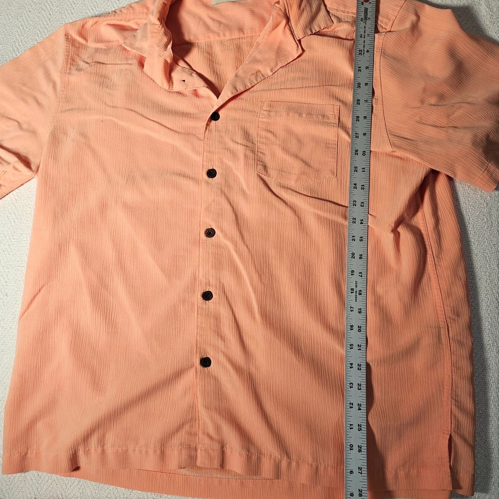 Vintage Caribbean Mens Hawaiian Tropical Short Sleeve Shirt Size XL Orange Textured Size US XL / EU 56 / 4 - 4 Thumbnail
