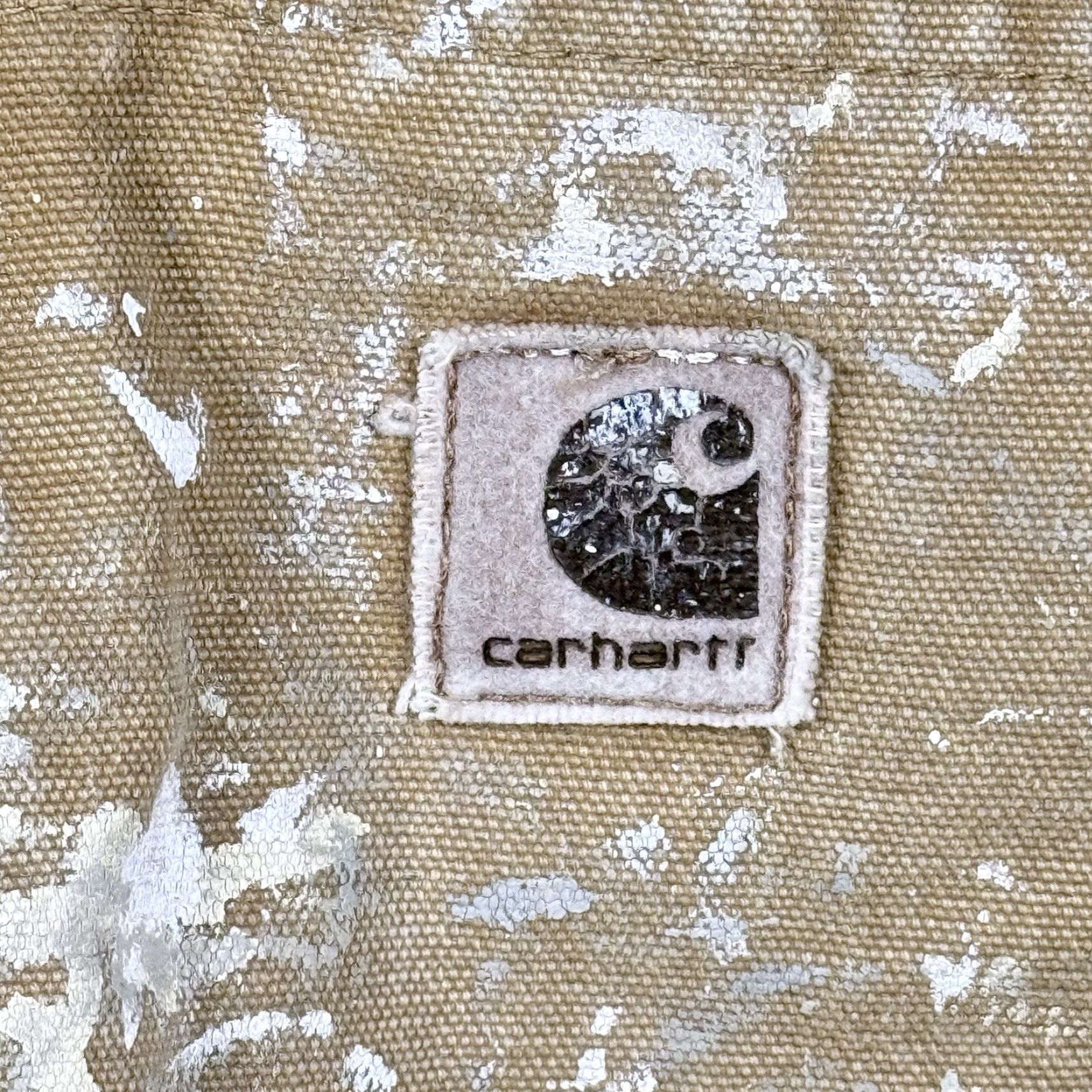 Carhartt VINTAGE Carhartt Hoodie Jacket Mens XL Distressed Paint Splatter J160 CML Size US XL / EU 56 / 4 - 7 Thumbnail