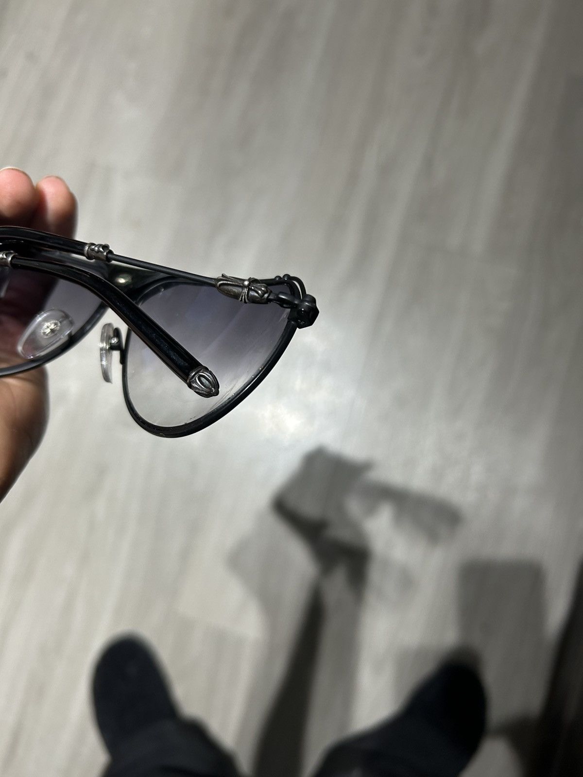 Chrome Hearts Chrome hearts aviator glasses shades sunglasses black silver Size ONE SIZE - 15 Thumbnail