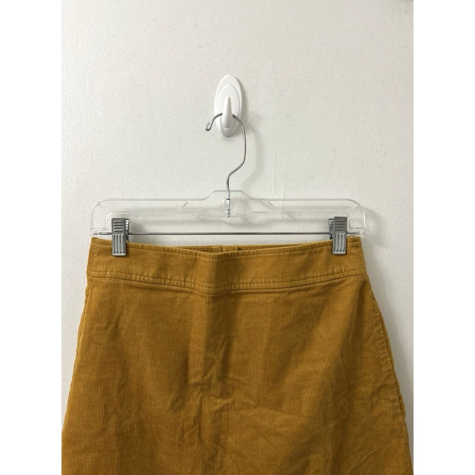 J.Crew J. CREW Corduroy Mini Skirt Womens Size 2 Yellow Cotton Blend Stretch G8210 NWT Size 26" / US 2 / IT 38 - 7 Thumbnail