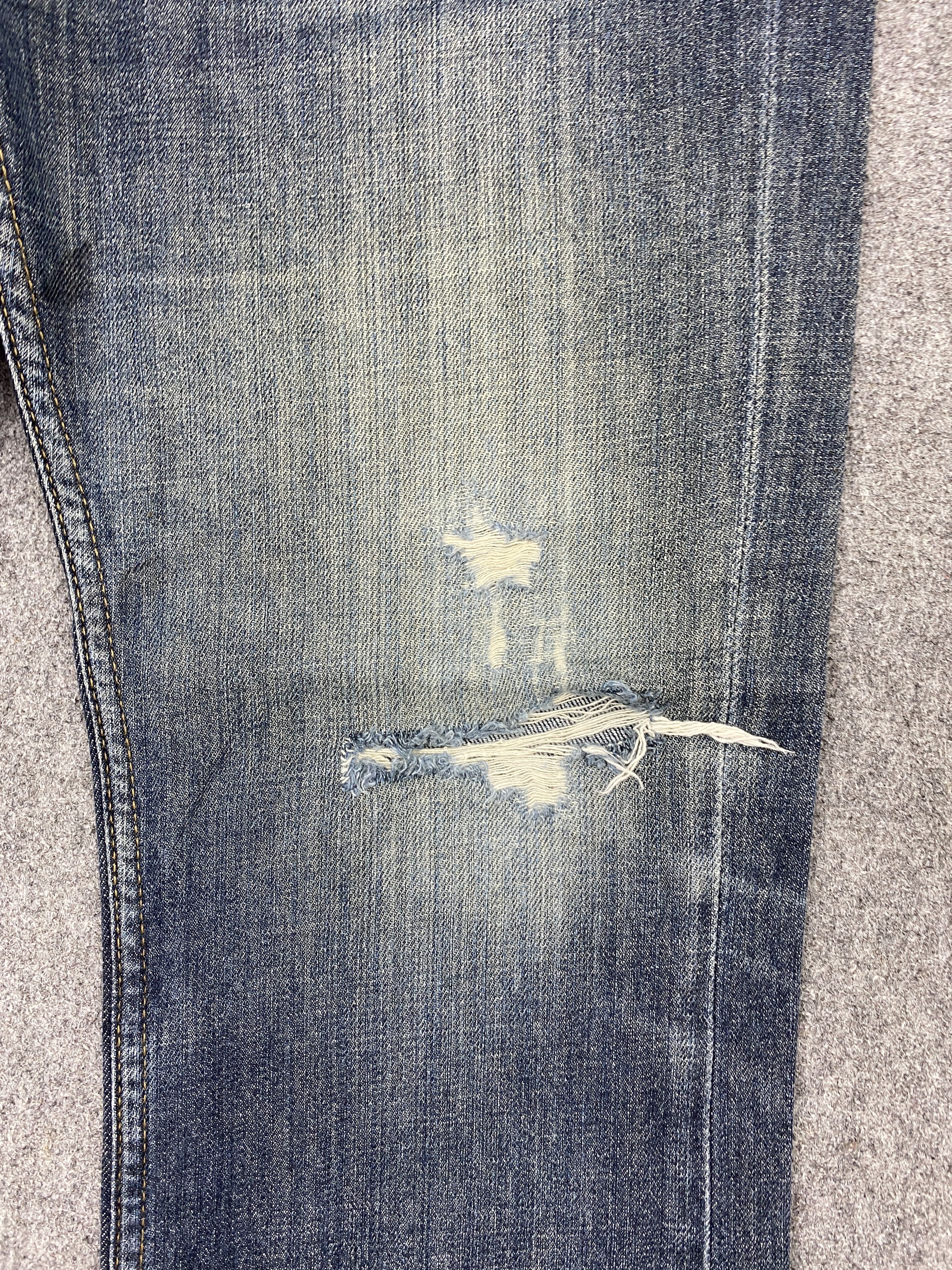 Levi's Vintage Distressed Levis 527 Flared Bootcut Blue Jeans S0045 Size US 35 - 14 Thumbnail