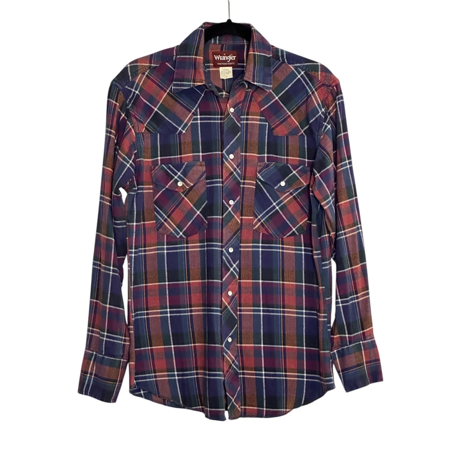 Wrangler Wrangler plaid long sleeves casual western shirt size M Size US M / EU 48-50 / 2 - 5 Thumbnail