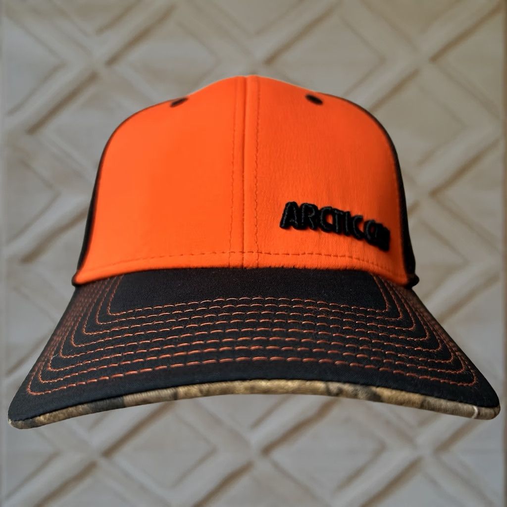 Vintage VINTAGE Arctic Cat Embroidered Fitted Hat Cap Size S/M Orange Mens Hats Size ONE SIZE - 1 Thumbnail