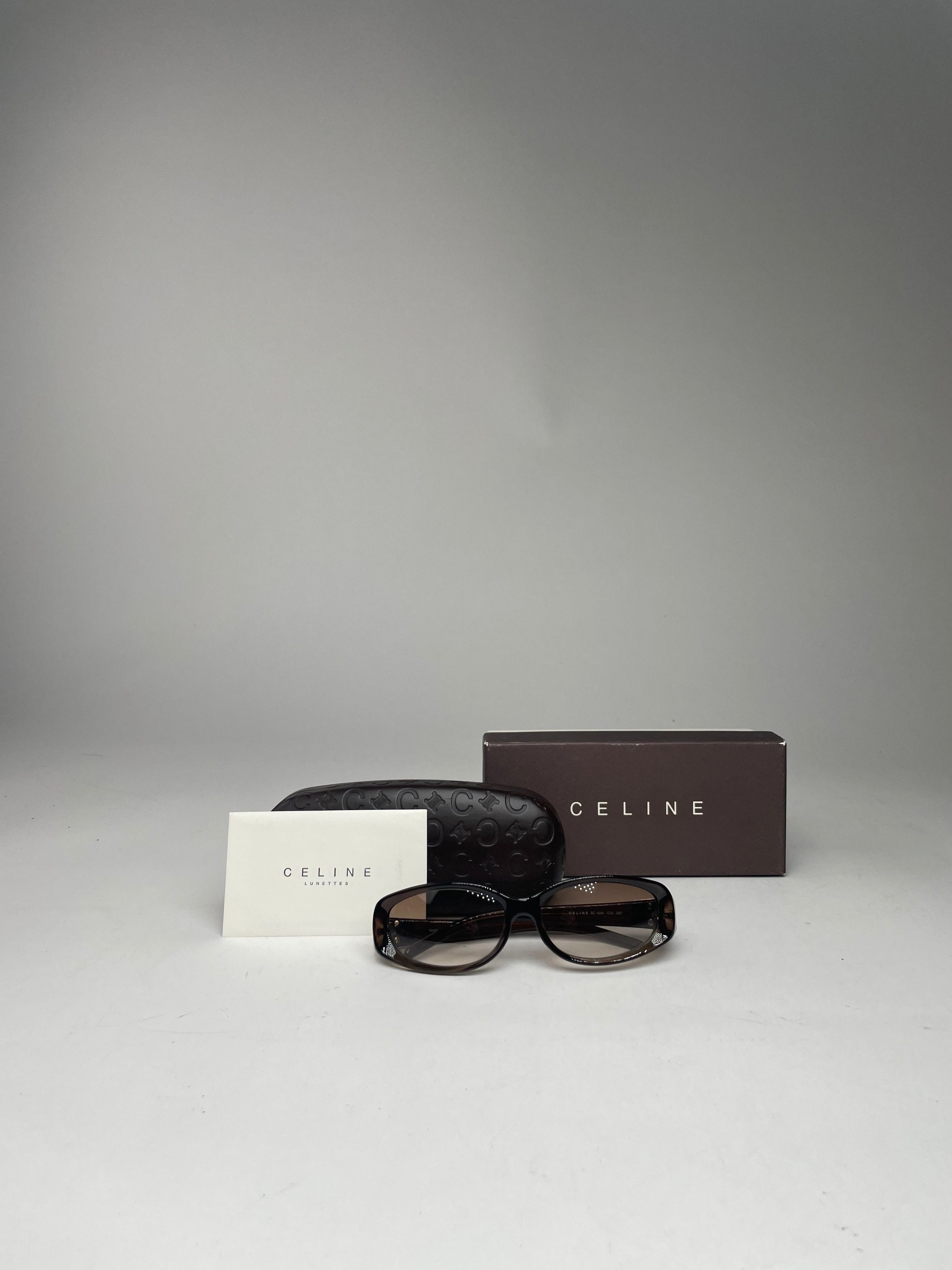Celine Vintage Paris Sunglasses Brown Size ONE SIZE - 1 Thumbnail
