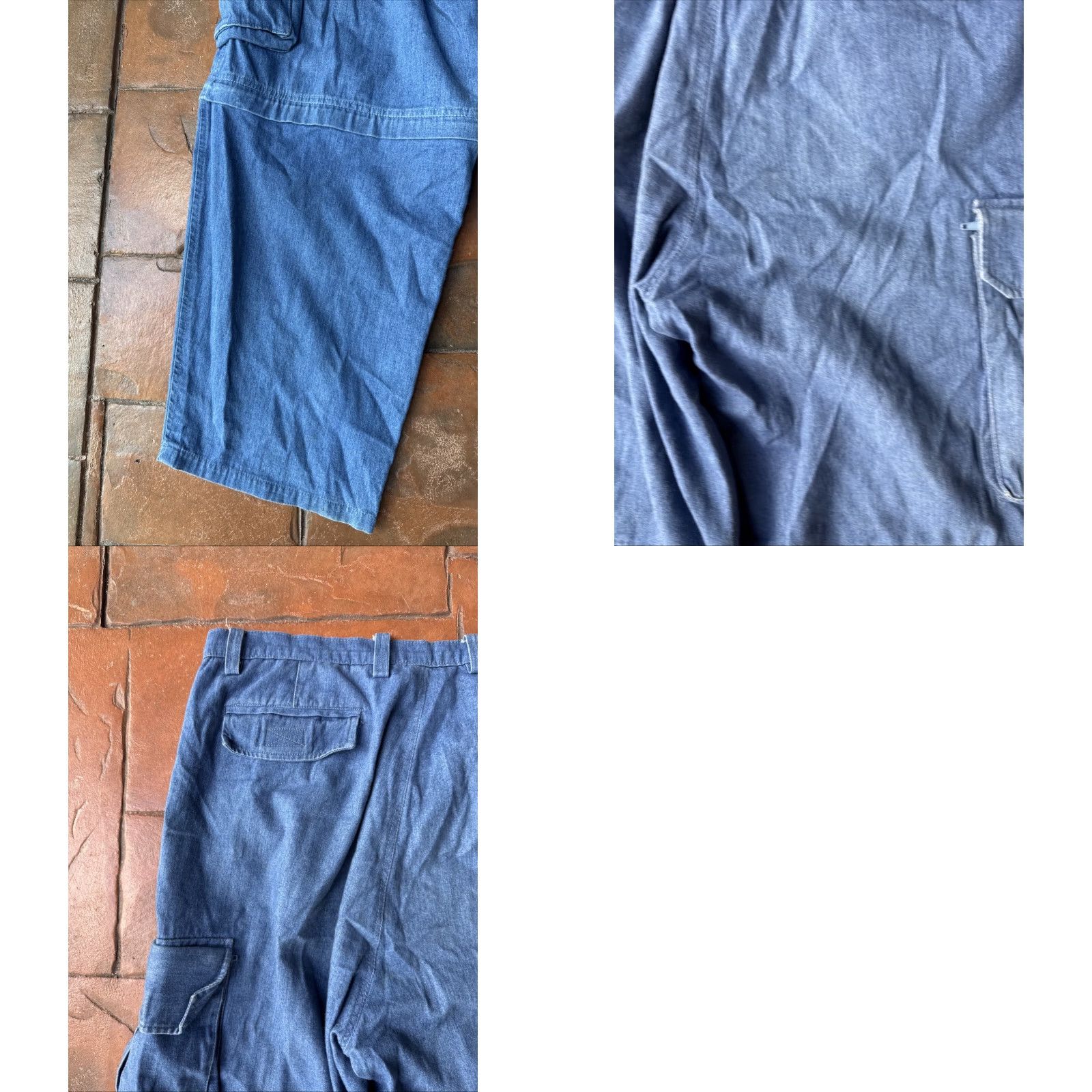 Vintage VINTAGE Julian Marcuir Motorcycle Cargo Jeans 38x28 Zip-Off Convertible Pants Size US 38 / EU 54 - 9 Thumbnail