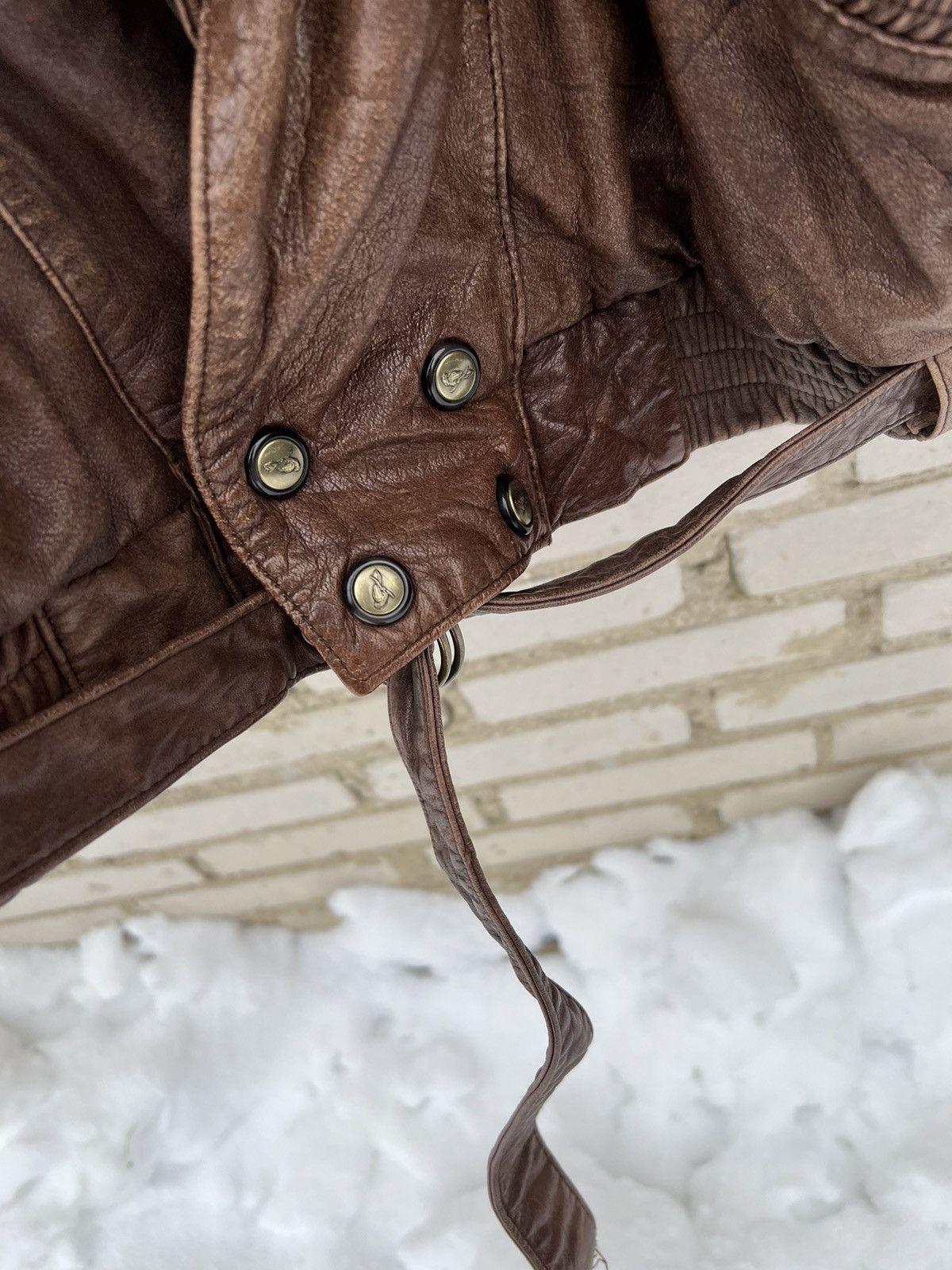 Other The Genuine Leather Trapper Jacket Heavy Vintage 90's Brown Size US XL / EU 56 / 4 - 3 Thumbnail