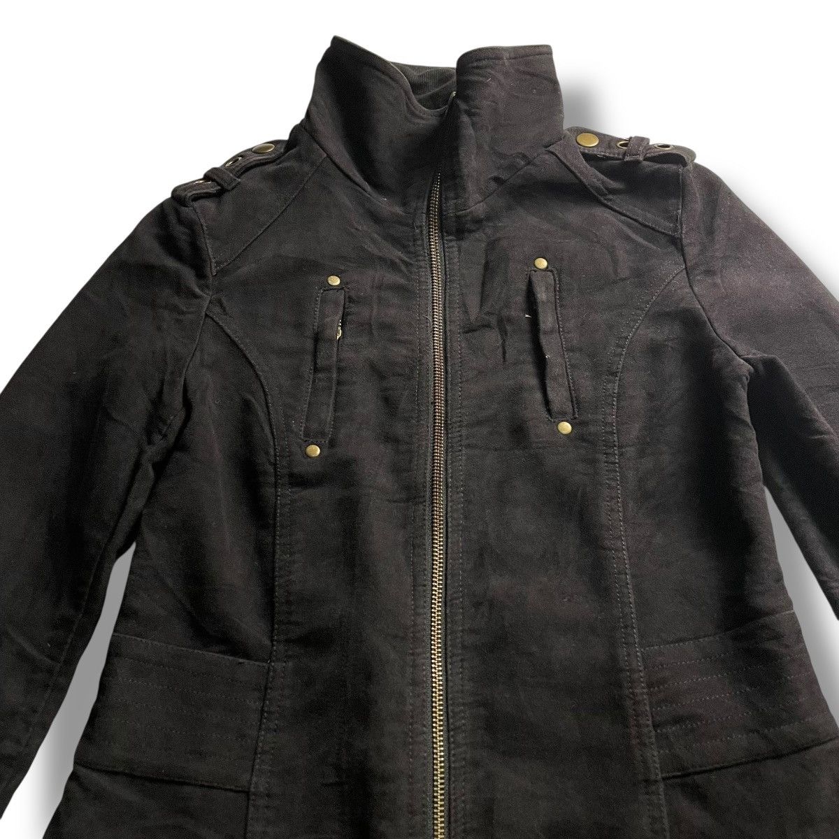 If Six Was Nine × Japanese Brand × Le Grande Bleu (L.G.B.) 🇯🇵 VINTAGE MATERIAL GIRL PUNK GOTHIC PARKA JACKET Size S / US 4 / IT 40 - 6 Thumbnail
