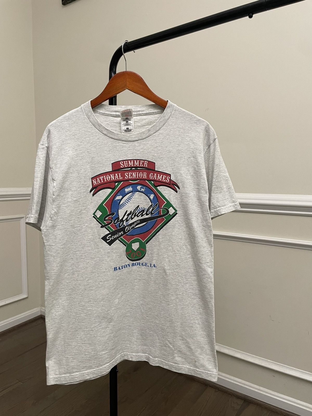 Vintage Vintage Softball LA Graphic Tee Shirt Unsoundrags Hanes Size US L / EU 52-54 / 3 - 2 Thumbnail
