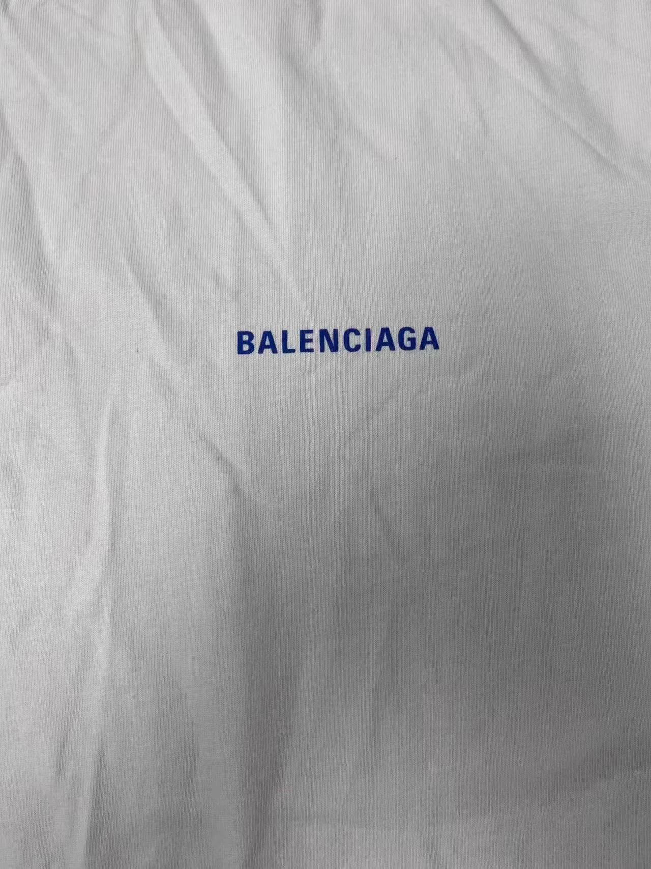 Balenciaga Balenciaga Logo Print Oversized T-Shirt - White L Size US L / EU 52-54 / 3 - 3 Thumbnail