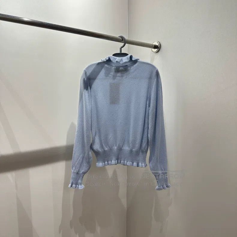 Valentino Valentino Cashmere blue doll collar top Size S / US 4 / IT 40 - 2 Thumbnail