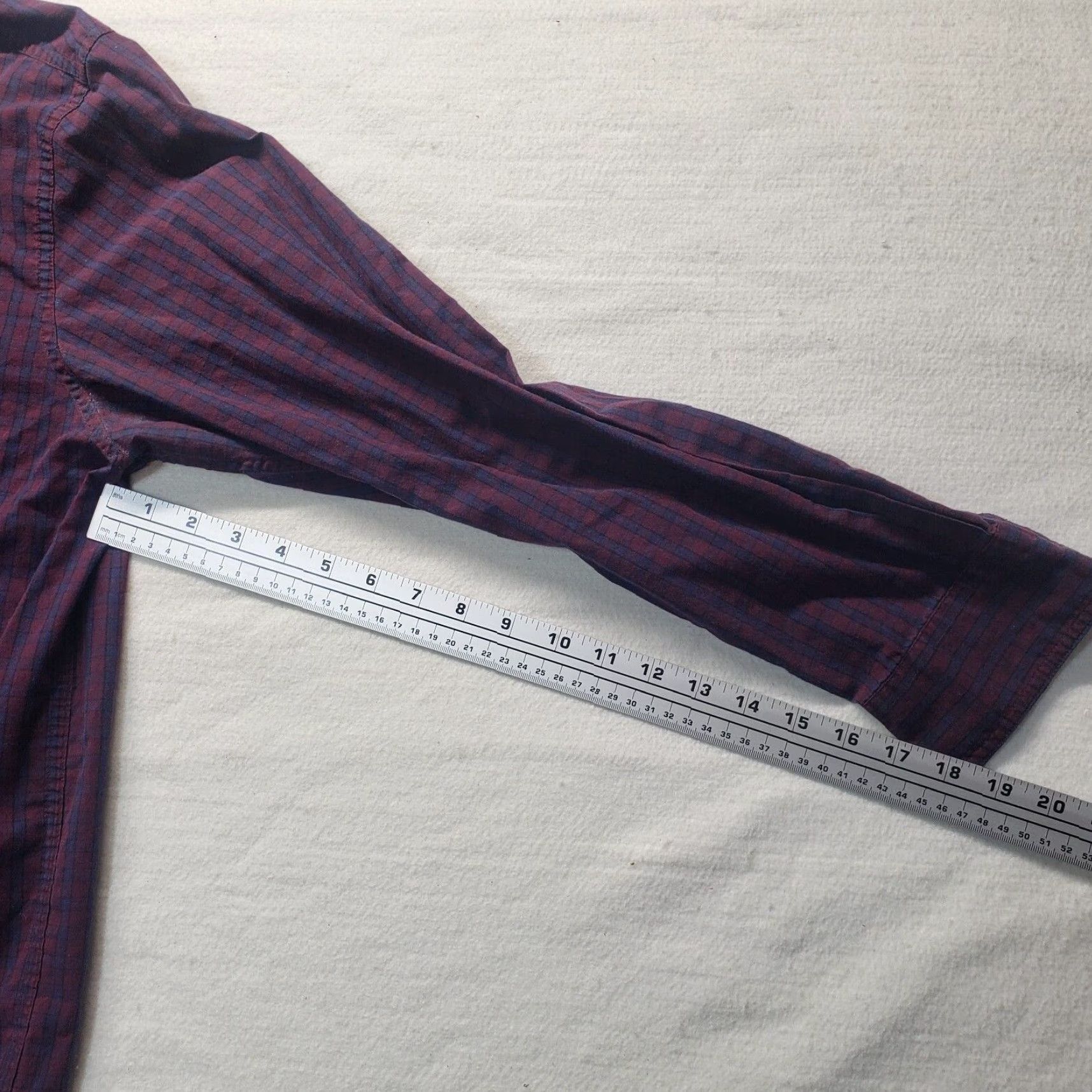 Chaps Chaps Shirt Easy Care Button-Up Purple Plaid Long Sleeve Men's Large M XL? Size US M / EU 48-50 / 2 - 6 Thumbnail
