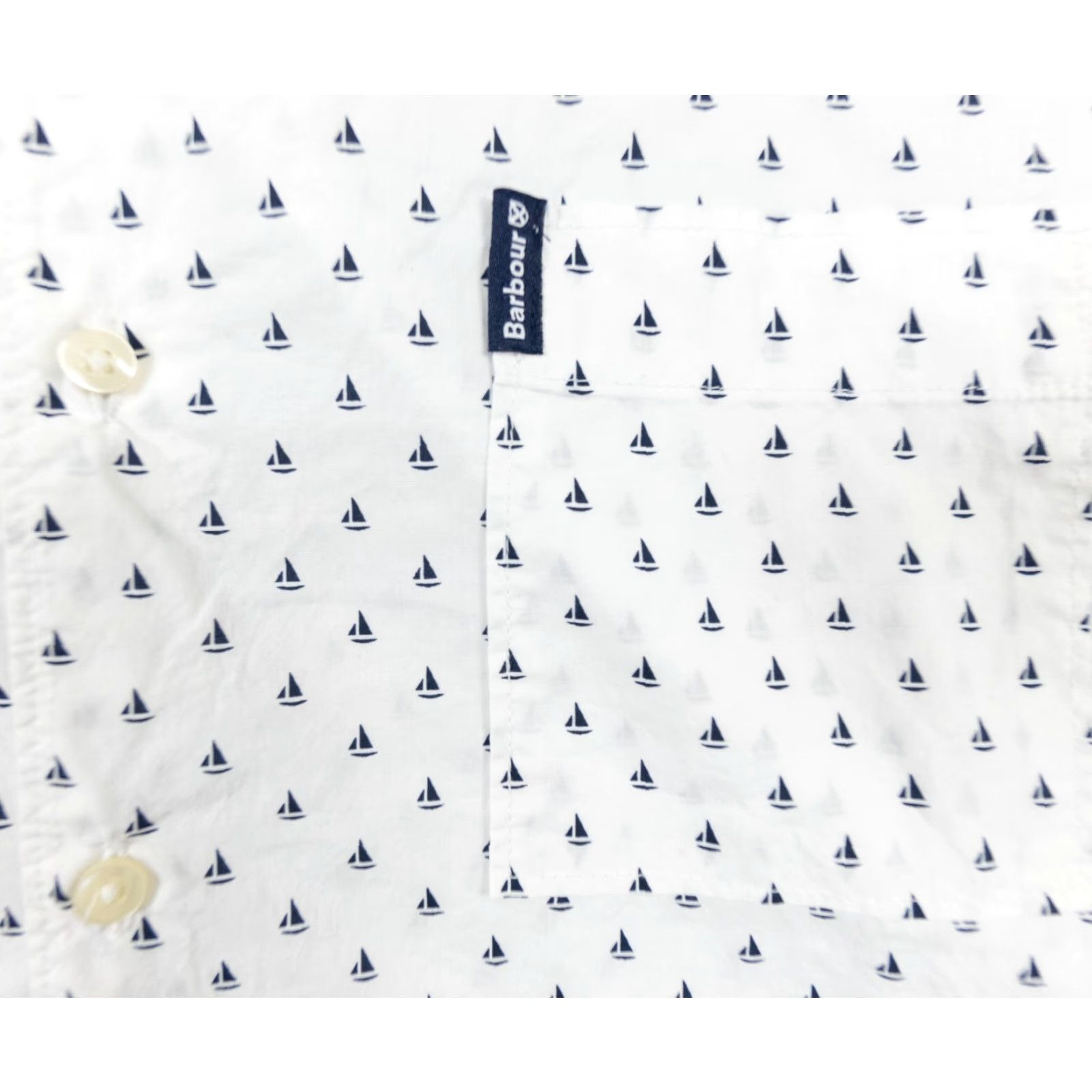 Barbour Barbour White Short Sleeve Button-Up Shirt Men's Medium Collared Preppy Size US M / EU 48-50 / 2 - 3 Thumbnail