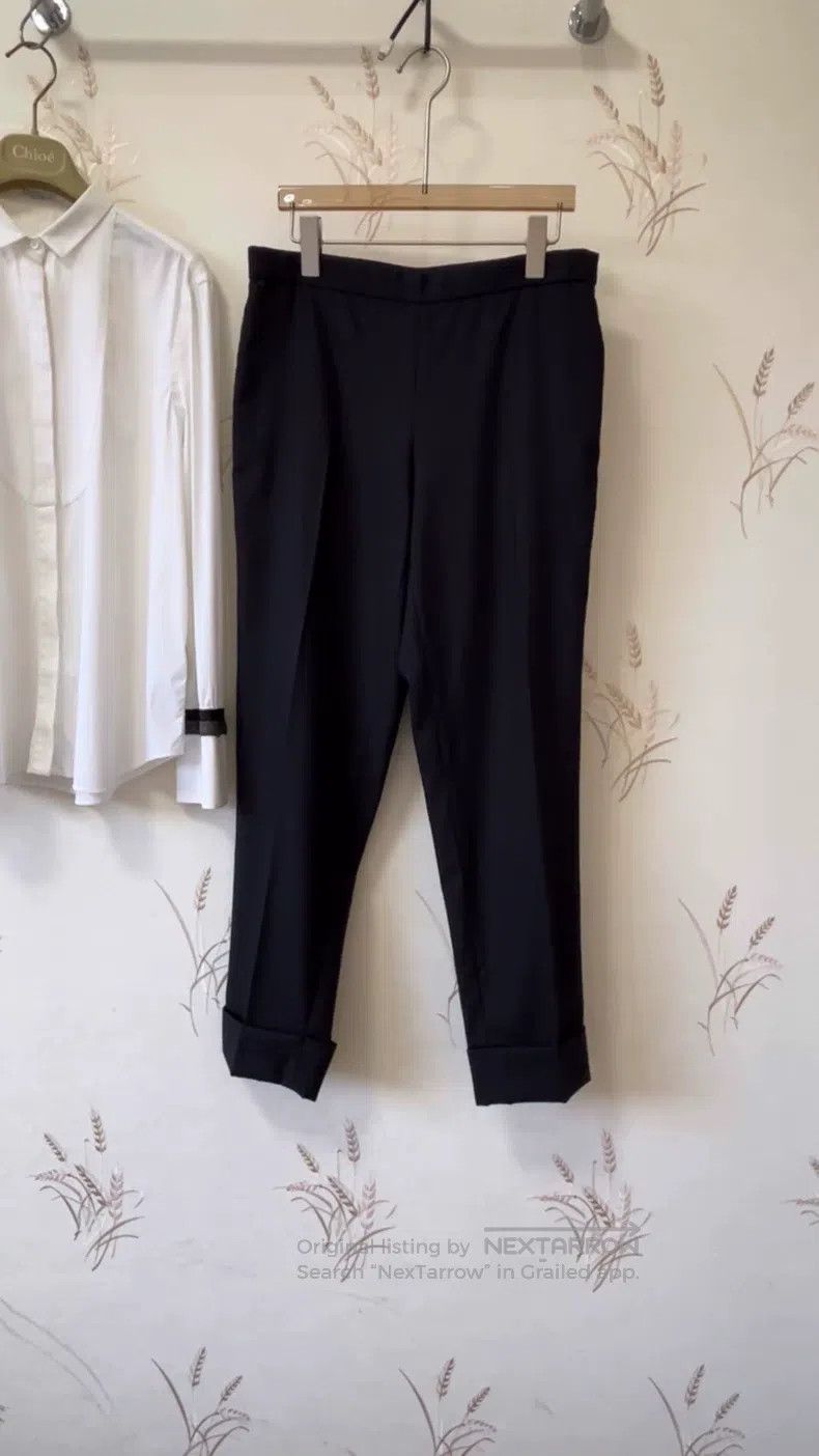 The Row The Row size 4 Black wool-blend rolled pants Size 23" - 1 Thumbnail