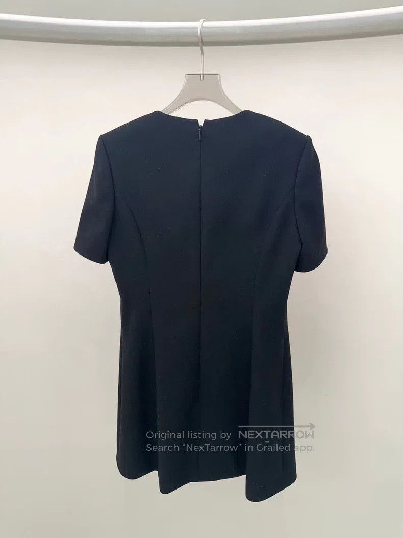 Saint Laurent Paris Saint Laurent Paris Black Short Sleeve Dress Size S / US 4 / IT 40 - 2 Thumbnail