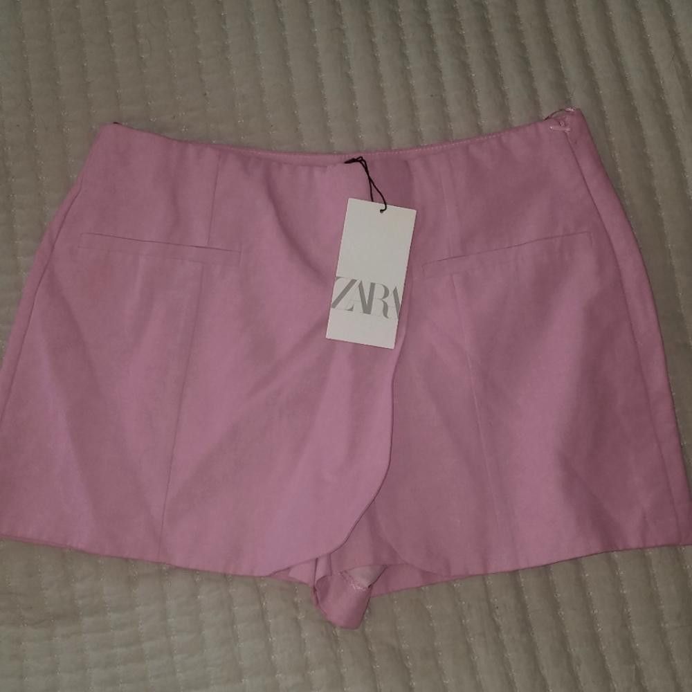 Zara NWT Zara Large Pink Skorts Size 36" / US 14 / IT 50 - 1 Thumbnail