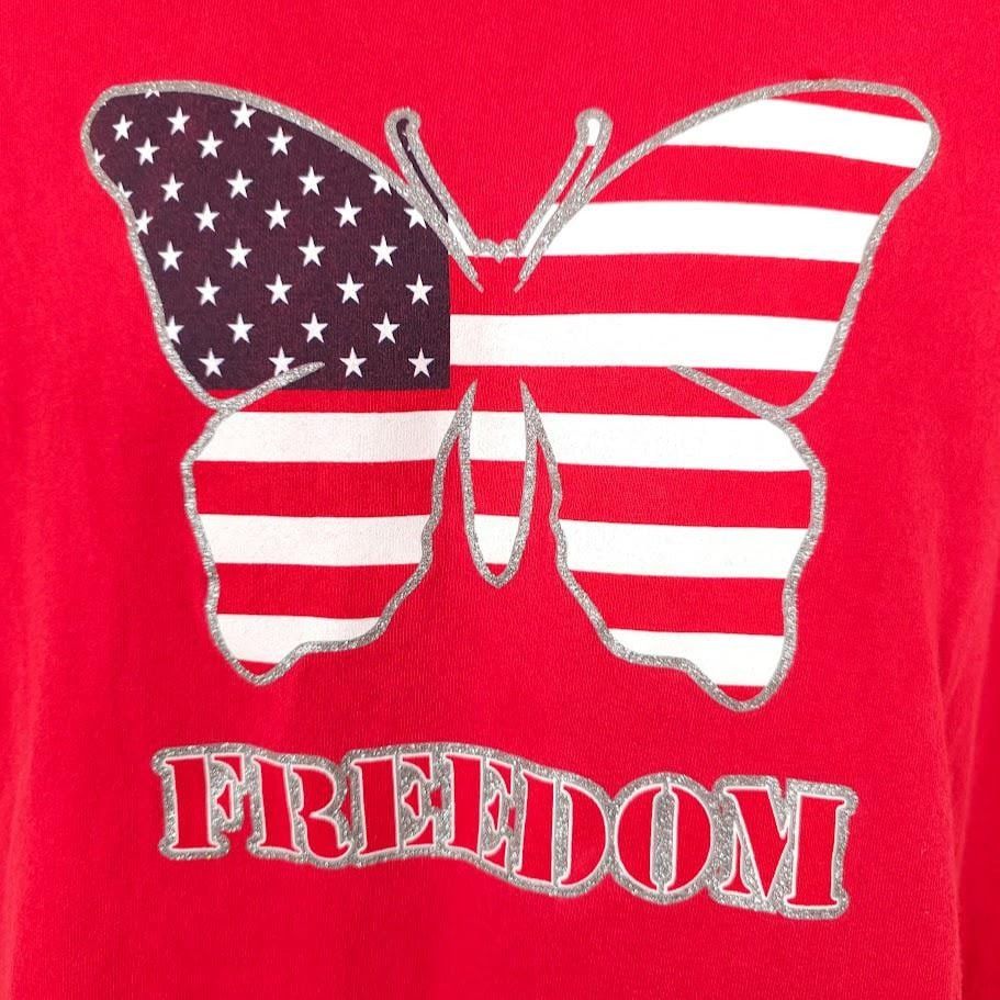 Vintage Vintage American Flag T Shirt Mens Size Large Red 90s Size US L / EU 52-54 / 3 - 2 Thumbnail