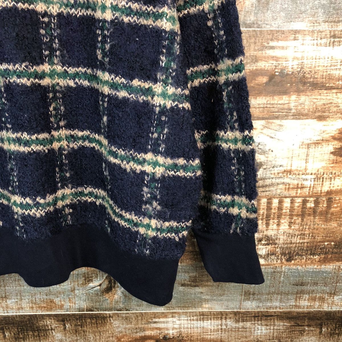 Homespun Knitwear Hk Works London Checkred Black Knitwear #A1744 Size US L / EU 52-54 / 3 - 8 Thumbnail