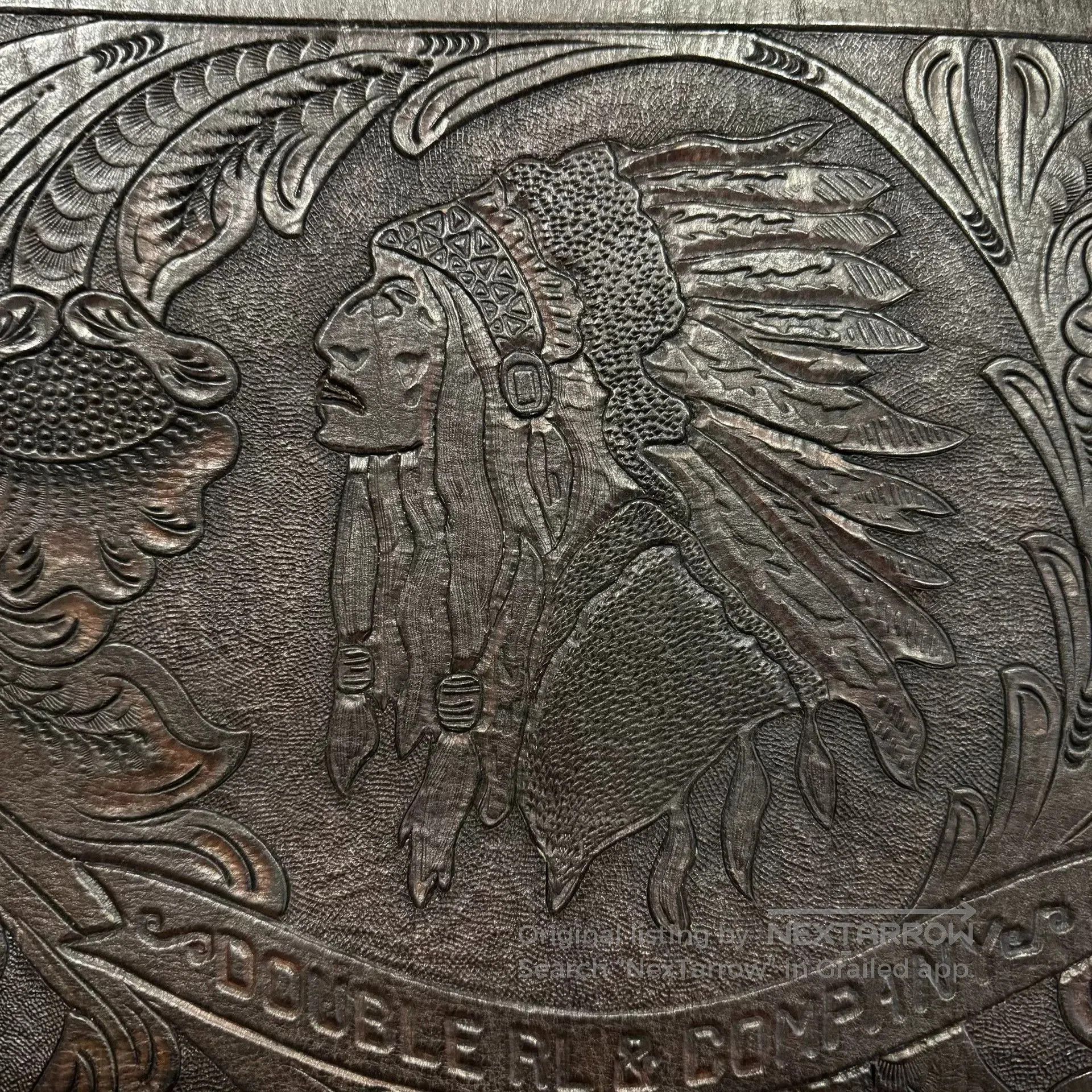 RRL Ralph Lauren RRL Indian Chief Carving Briefcase. Size ONE SIZE - 6 Thumbnail