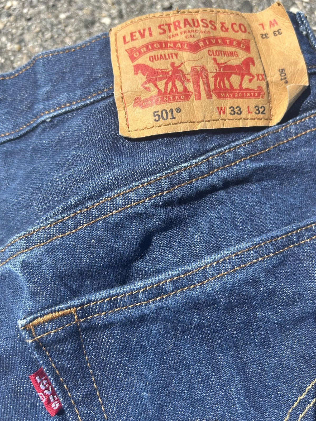 Levi's Levi’s Distressed Marbled Blue 501’s Size US 33 - 3 Thumbnail