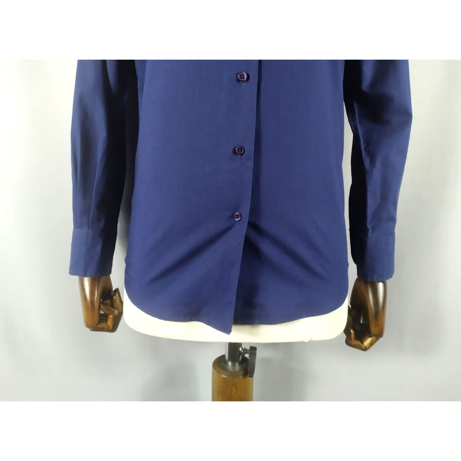 Suitsupply Suitsupply Shirt Size 36 100% Cotton Blue Button-Up Women's Size XS / US 0-2 / IT 36-38 - 6 Thumbnail