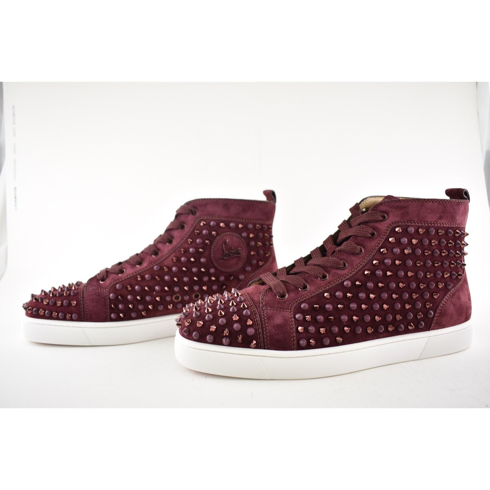 Christian Louboutin Christian Louboutin Mens Louis Flat Spike Prunus Red Mix Size US 12 / EU 45 - 10 Thumbnail
