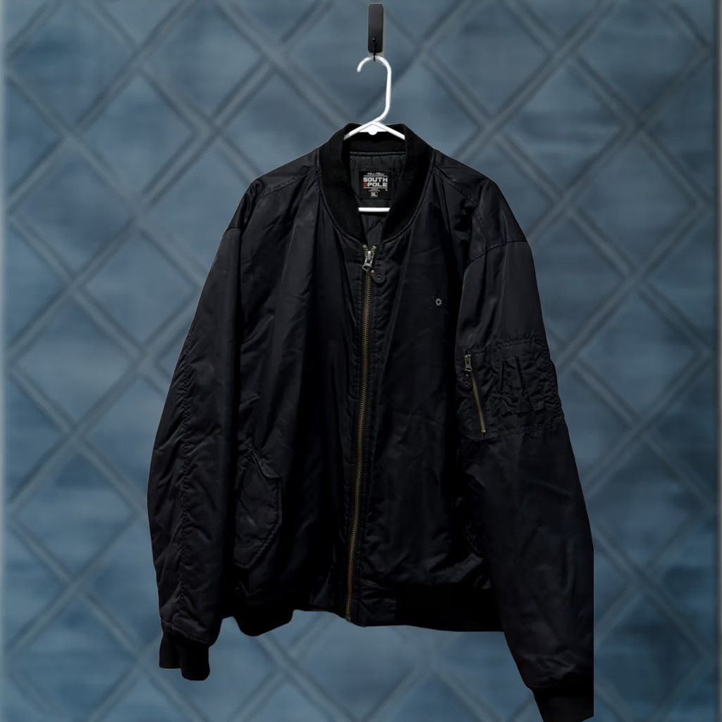 Southpole VINTAGE South Pole Bomber Jacket Black Nylon Mens Size XL Size US XL / EU 56 / 4 - 1 Thumbnail