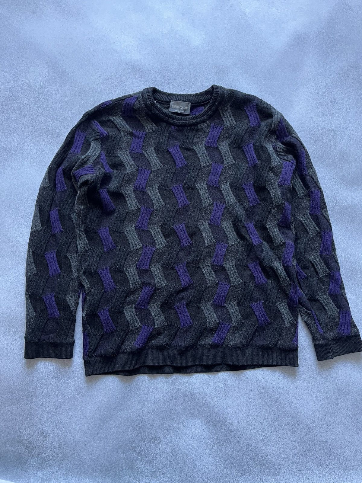 Other Vintage Carlo Colucci Luxury Sweater Coogi Style Size US L / EU 52-54 / 3 - 2 Thumbnail