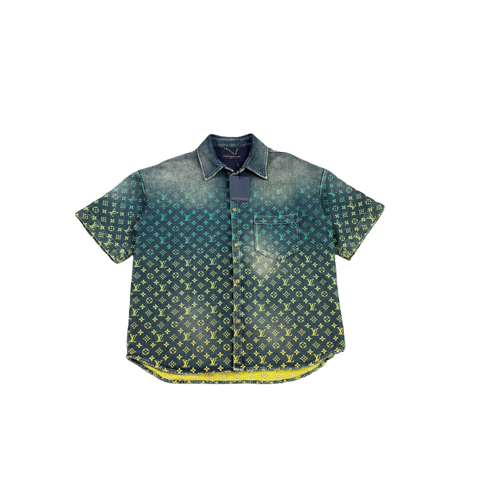 Louis Vuitton Louis Vuitton Gradient Monogram Denim Shirt XL Size US XL / EU 56 / 4 - 1 Thumbnail