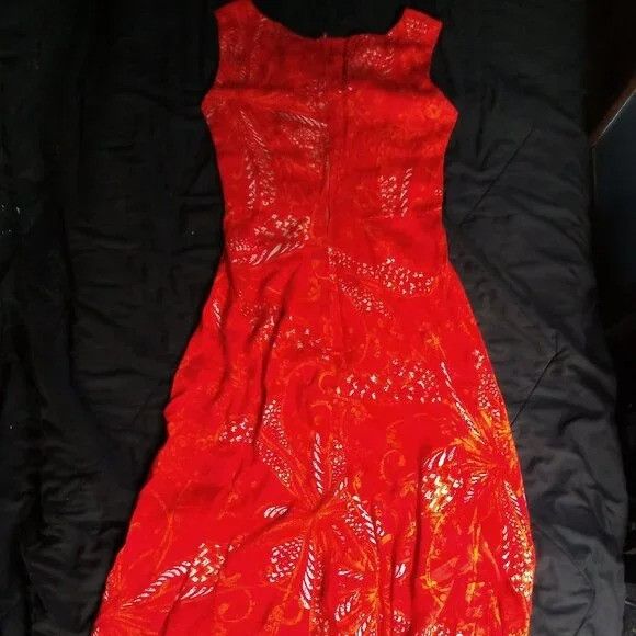 Other Vintage Alice Of California Psychedelic Pattern Dress Midi Size M / US 6-8 / IT 42-44 - 5 Thumbnail