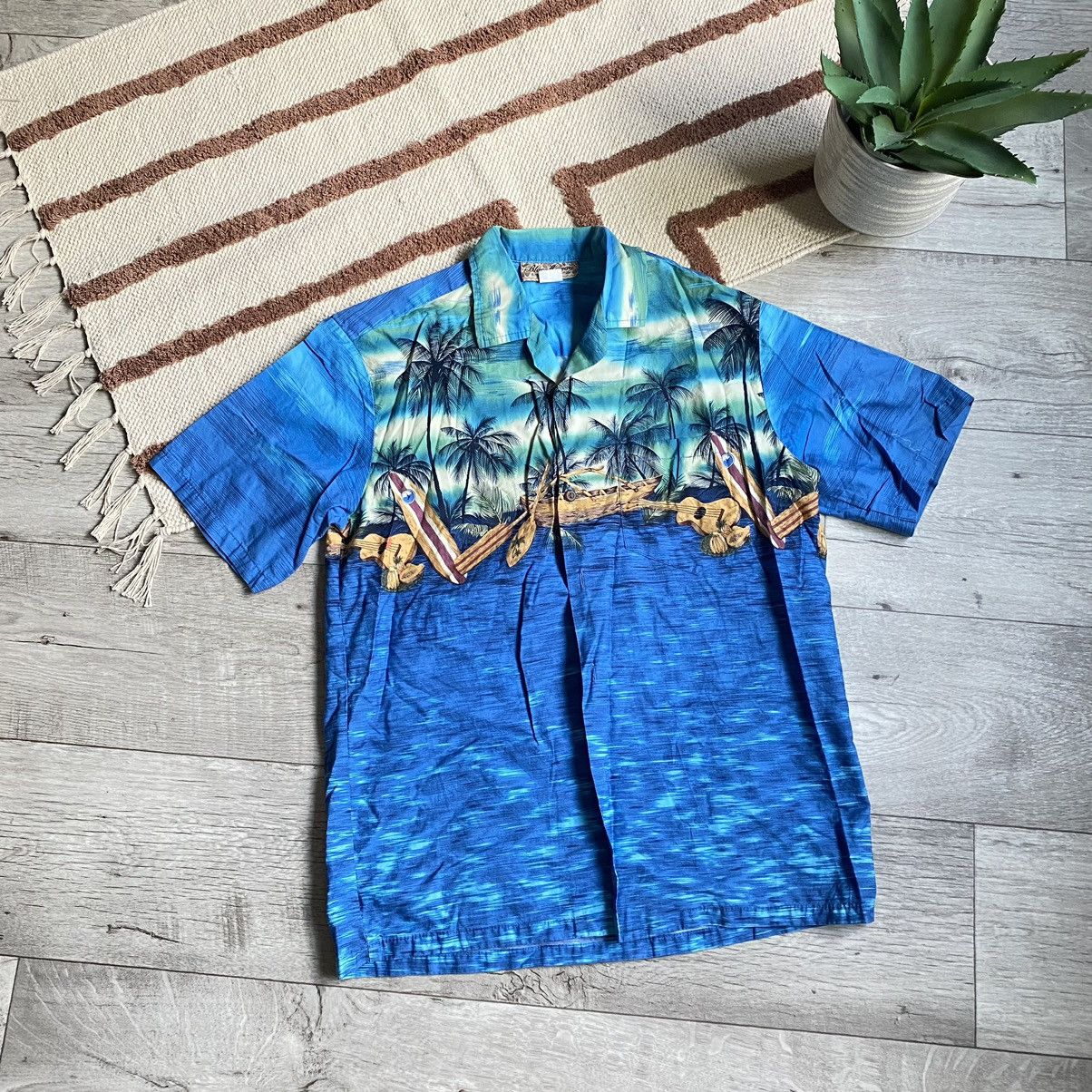 Vintage VINTAGE BLUE HAWAII MULTICOLOUR CRAZY 90s SHIRT Size US M / EU 48-50 / 2 - 1 Thumbnail