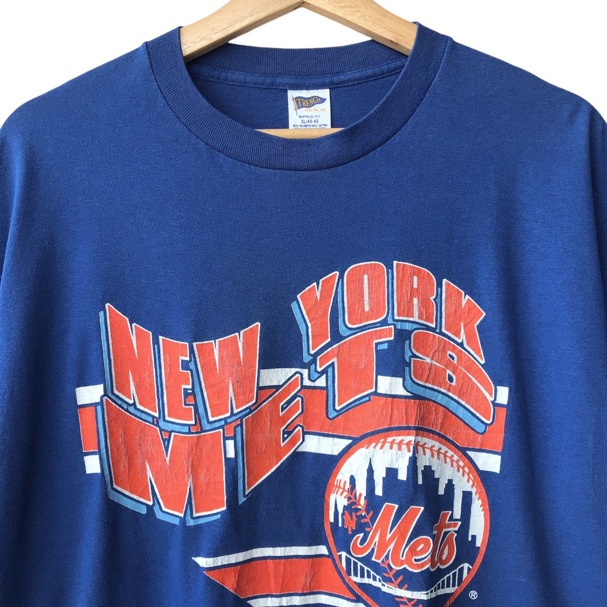 MLB × Vintage New York Mets MLB Vintage 1989 Trench USA Baseball Tee Size US XL / EU 56 / 4 - 3 Thumbnail
