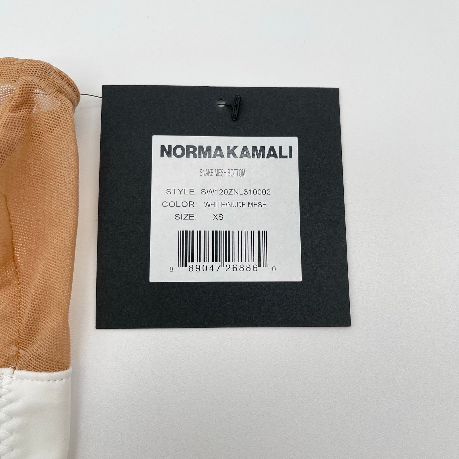 Norma Kamali Norma Kamali | NWT Snake Mesh Bottom Swimsuit in White XS Size XS / US 0-2 / IT 36-38 - 5 Thumbnail