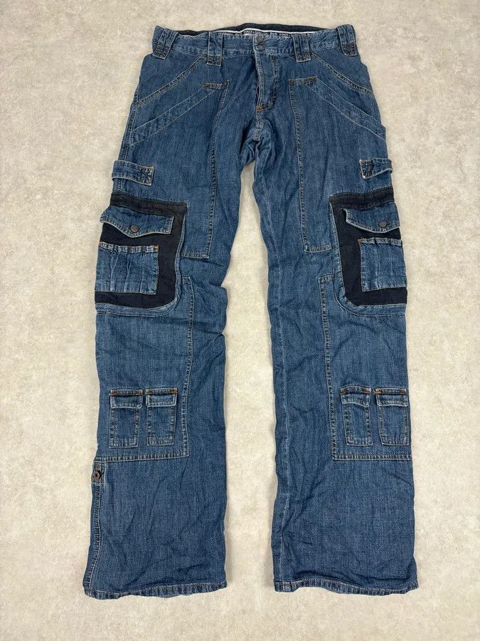 Dolce & Gabbana AW2004 Dolce & Gabbana Navy Denim Cargo Jeans Size US 34 / EU 50 - 1 Thumbnail