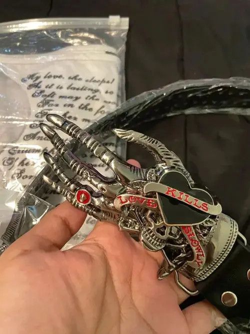 Other Y2K skull hand full rivet belt Size ONE SIZE - 3 Thumbnail