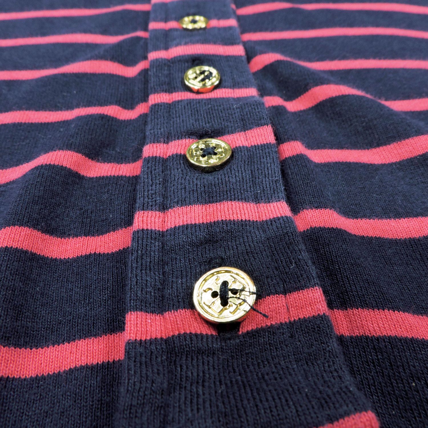 Tory Burch TORY BURCH POLO STRIPED SHOULDER TAB PIMA COTTON SHIRT Size M / US 6-8 / IT 42-44 - 10 Thumbnail