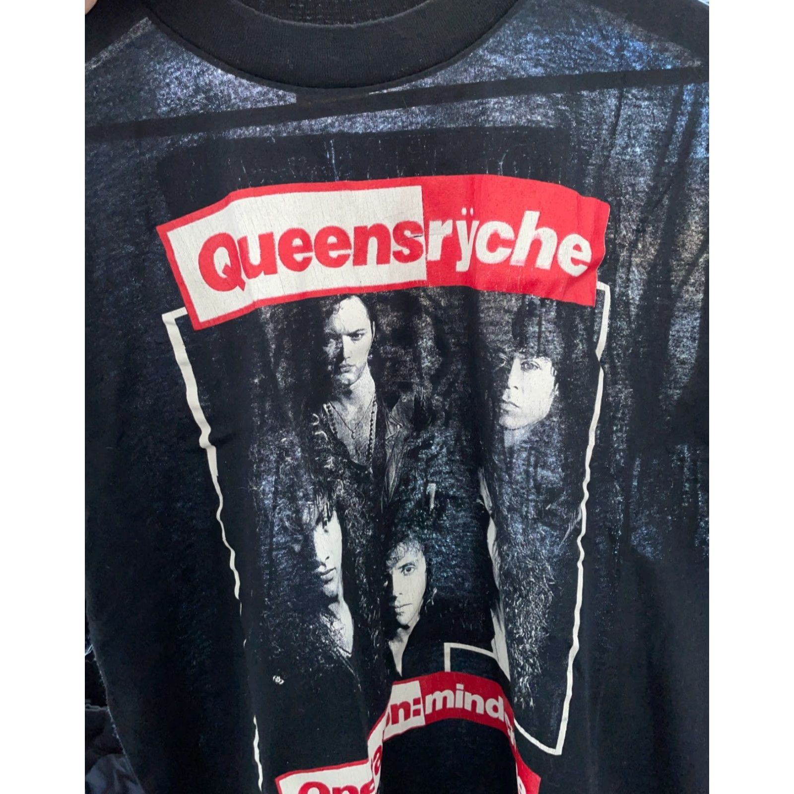 Vintage VINTAGE Queensryche Operation Mindcrime T-Shirt Brockum Mens XL Black Front Back Prints 80s Rock Retro Size US M / EU 48-50 / 2 - 3 Thumbnail